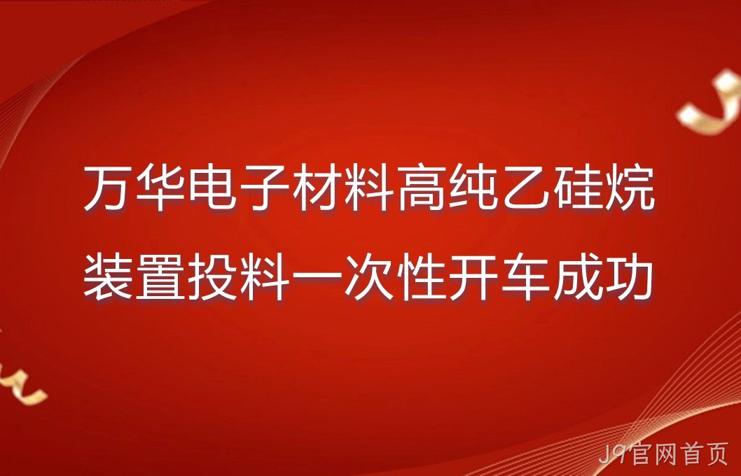 J9官网首页电子材料高纯乙硅烷装置投料一次性开车成功
