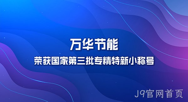 J9官网首页荣获国家第三批专精特新小巨人称号